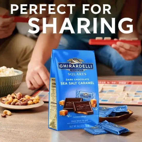 Ghirardelli Dark Chocolate Candy squares with Sea Salt Caramel Filling image {4}
