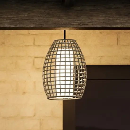 Urban Ambiance Luxury Bohemian Outdoor Pendant 16''H x 12''W,  Midnight Black Finish,  Cleveland Collection, UHP1280 image {7}