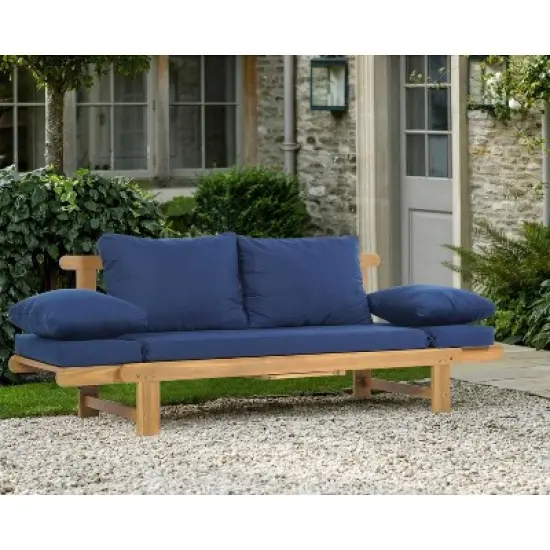 FDW Outdoor Couch Patio Couch Daybed with Adjustable Armrest & Cushion image {3}