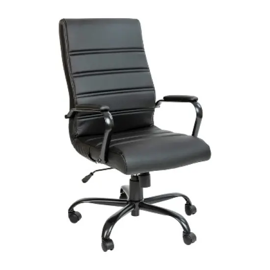 Emma and Oliver High Back Executive Swivel Office Chair with Metal Frame and Arms image {18}