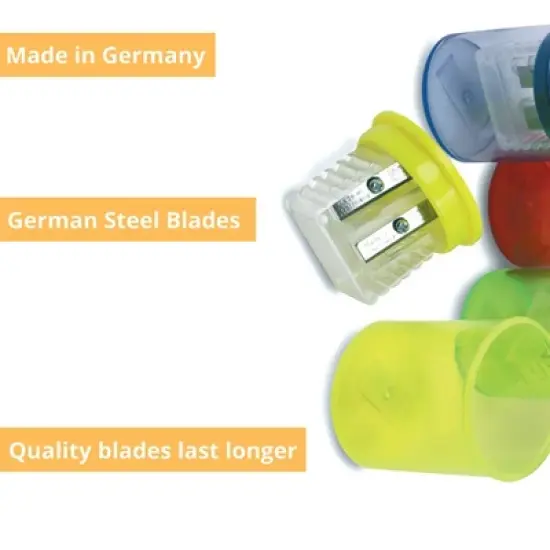 Eisen Two-Hole Pencil Sharpener, Assorted Colors, Pack of 12 image {3}