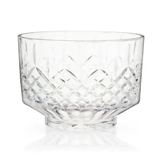Viski Admiral Crystal Punch Bowl - Vintage Style Glass Punch Bowl for Parties - Serveware for Cocktails, Dishwasher Safe, 320oz Set of 1, Clear Finish image {5}