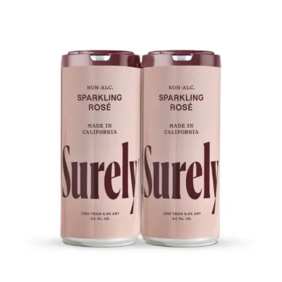 Surely Non-Alcoholic Sparkling Rose - 4pk/8.5 fl oz Cans image {1}
