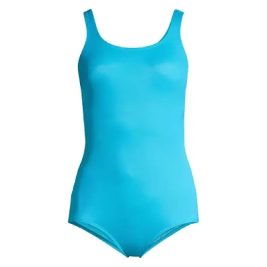 Lands' End Women's Mastectomy Chlorine Resistant Tugless One Piece Swimsuit Soft Cup image {6}