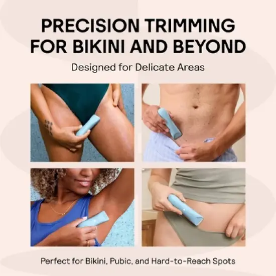 Meridian Slimmer Trimmer, Precision Pubic & Body Hair Trimmer for Women and Men - Sky Blue image {5}