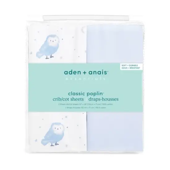 aden + anais Essentials Cotton Poplin Sheets - 2pk image {1}