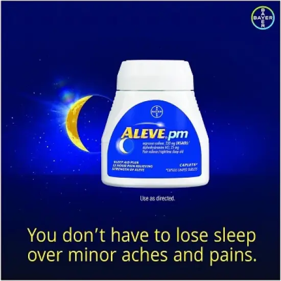 Aleve PM Pain Reliever & Nighttime Sleep-Aid Caplets, 20 Count image {5}