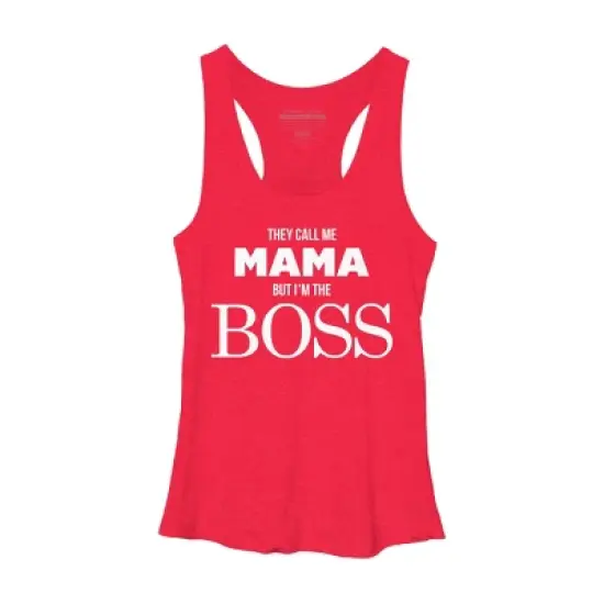 Women's Design By Humans They Call Me Mama But I'm the Boss By Shirz Racerback Tank Top image {6}