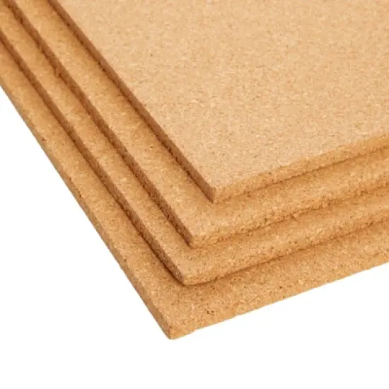Juvale 4-Pack Cork Bulletin Board, 1/4 Inch Natural Cork Tile Boards, 12x12 in image {3}