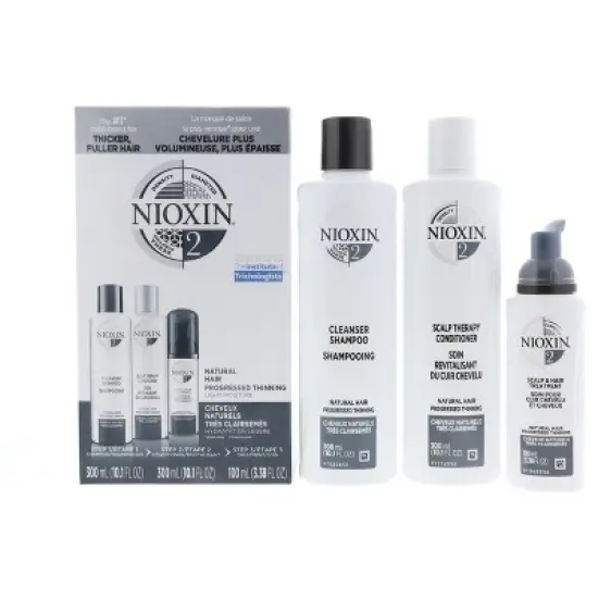 Nioxin System 2 Trio: Cleanser Shampoo 10.1 oz , Scalp Therapy Conditioner 10.1 oz , Scalp & Hair Treatment 3.38 oz image {8}
