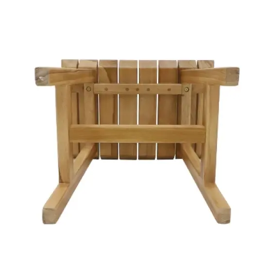 Nordic Teak Natural Shower and Bath Slatted Stool - Beige image {4}