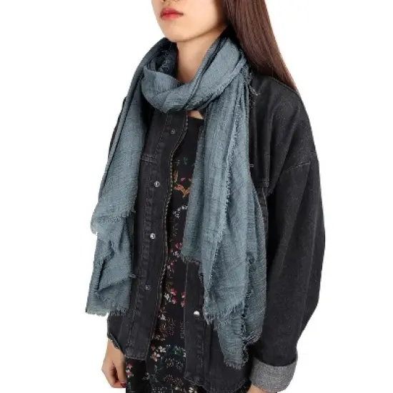 Unique Bargains Unisex Cotton Linen Soft Fashion Long Scarf Hijab Wrap Shawl Headwear Scarves image {6}