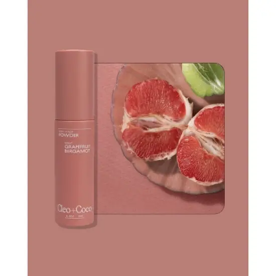 cleo+coco. Body and Hair Antiperspirants and Deodorant - Powder Grapefruit Bergamot - 0.88oz image {2}
