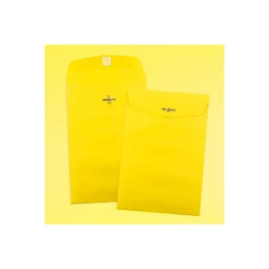 JAM Paper Open End Clasp #1 Catalog Envelope 6" x 9" Yellow 100/Box 87972 image {3}