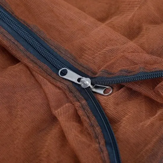 Topteng Patio Umbrella Bug Screen with Zipper Door and Polyester Netting Mosquito Screen image {2}