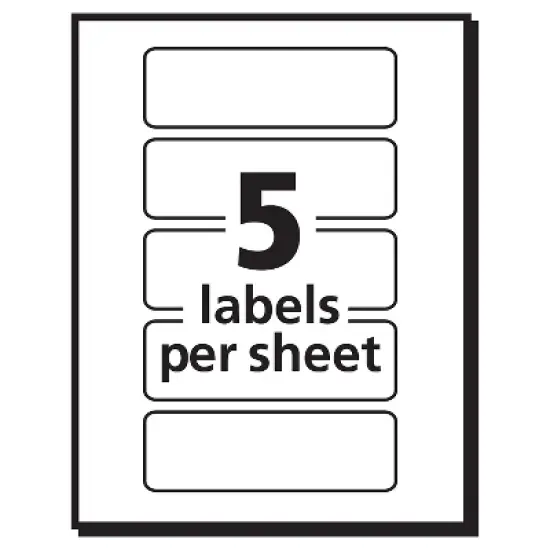 Avery Removable Labels Rectangle 1"x3" Fluorescent Asst. 05481 image {1}