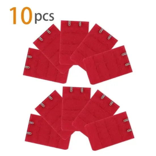 Allegra K Women's 3 Rows 2 Hooks Underwear Bra Extender Brassiere Extension Hooks Strap Adapter image {1}