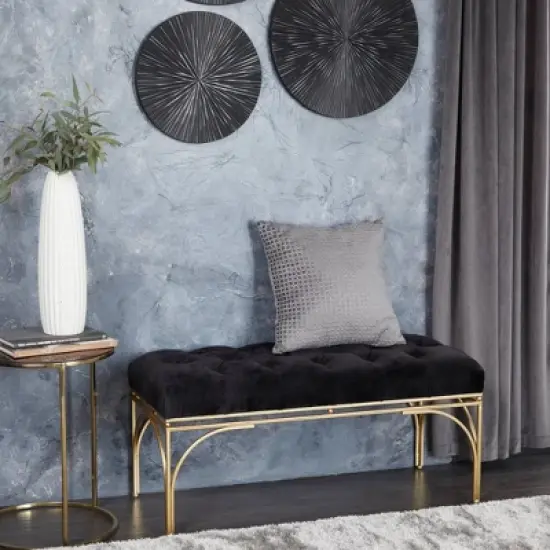 Rectangular Glam Velvet Bench - Olivia & May image {7}