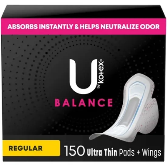 U by Kotex Balance Ultra Thin Regular Pads with Wings - Unscented image {15}