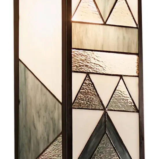 16.25" Stained Glass 1-Light Rectangular Geometric Outdoor Light Wall Sconce - River of Goods: ETL Listed, Waterproof image {5}