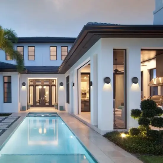 C Cattleya Modern Black Aluminum LED Outdoor Indoor Wall Lights (2-Pack) image {8}