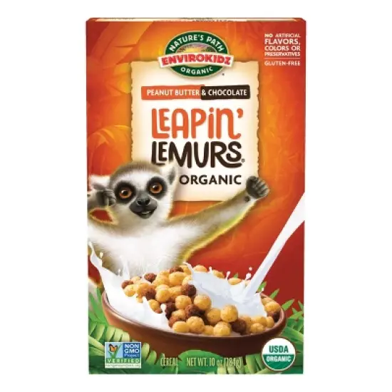 Nature's Path Envirokidz Organic Leapin' Lemurs Cold Cereal-  12ct / 10oz image {4}