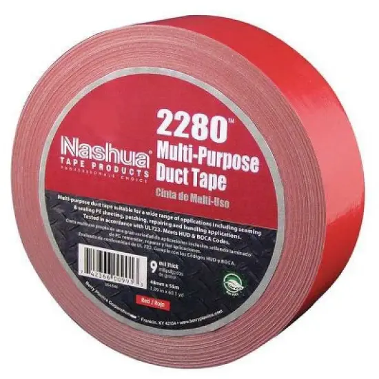 Nashua  Duct Tape,Red,1 7/8 in x 60 yd,9 mil 2280 image {1}