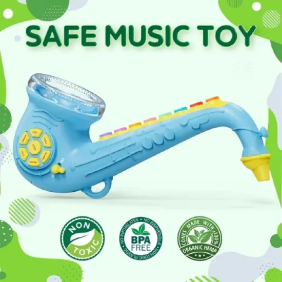 Contixo KT1 Saxophone Toy, Blue Digital Saxaboom Gift for Toddlers Kids image {8}