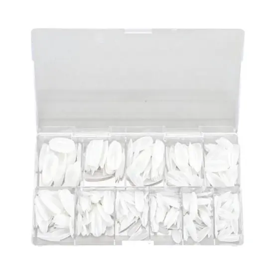 Unique Bargains Women's Full Coverage Almond Fake Nails White 1 Set image {5}