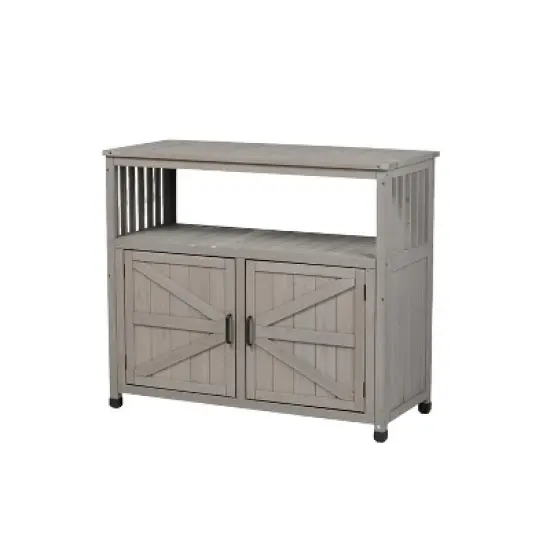 Whisen Wooden Bar Table Set with Storage image {6}