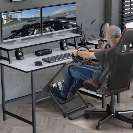 X Shape Racing Steer, Steering Wheel Stand Compatible with Logitech G25 G27 G29 G920 Thrustmaster T330TS Gaming Cockpit image {5}