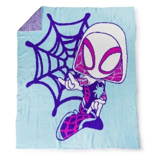 Spidey & His Amazing Friends Ghost Spider 50x60 Feather Knit Throw image {2}