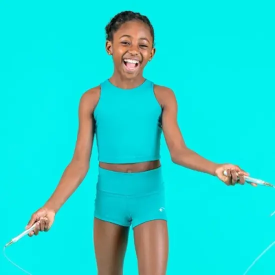 Destira Girls High Waisted Performance Short image {6}