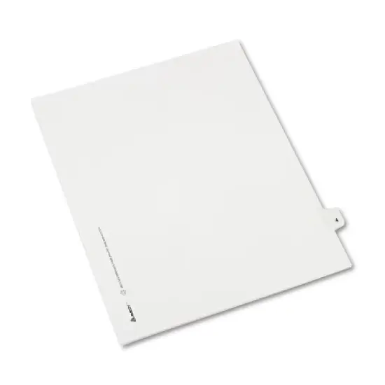 Avery-Style Legal Exhibit Side Tab Divider Title: 4 Letter White 25/Pack 11914 image {1}