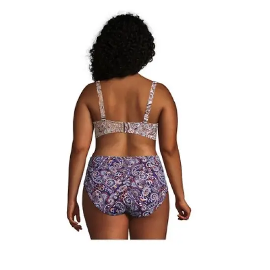 Lands' End Women's Twist Front Underwire Bikini Top Swimsuit Adjustable Straps image {1}