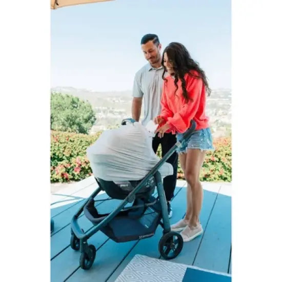 Snuggle Shield LUXE Protection Rayon from Bamboo Multi Use Antimicrobial Air Filtering Infant Car Seat/Nursing Cover - Gray image {15}