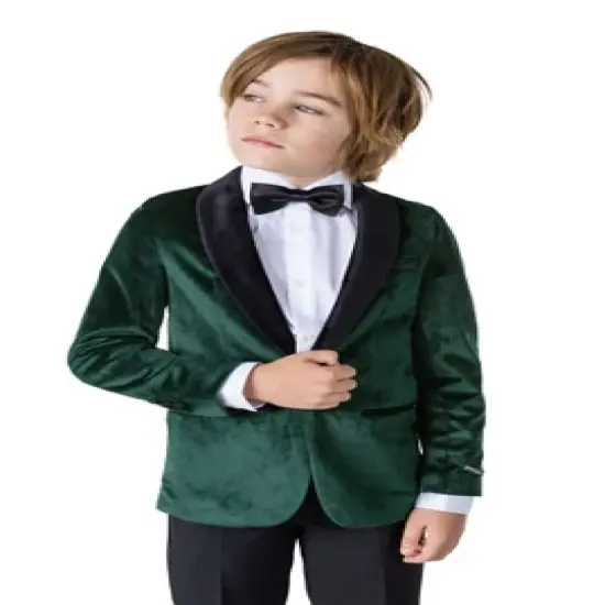OppoSuits Deluxe Boys Blazer - Dinner Jacket - Rich Green image {4}