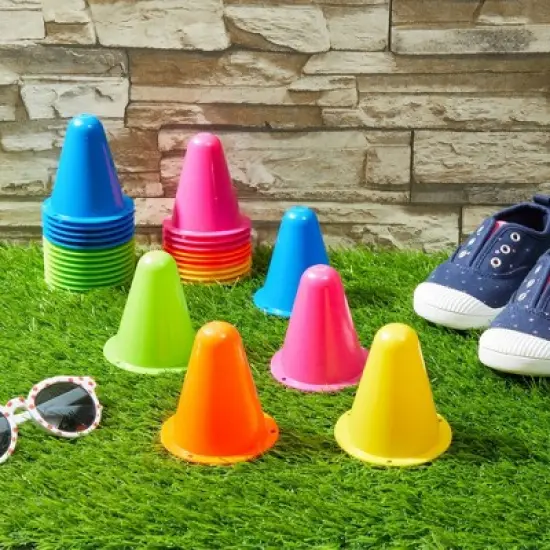 Juvale 50 Pack Mini Cones for Classroom, Small Sports Markers for Soccer, Playground - 3 inches image {4}