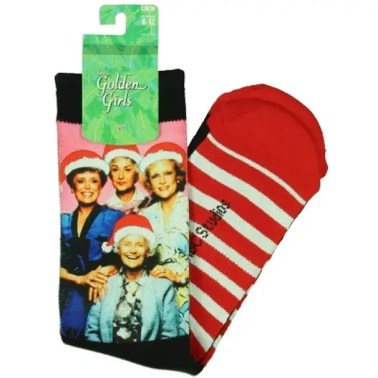 The Golden Girls Socks Christmas Holiday Sublimated Crew Socks 1 Pair Multicoloured image {2}