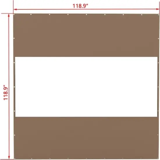 DOMETOUR Heavy Duty Outdoor Clear PVC Curtain, Waterproof & Tearproof, Weather Resistant, Privacy Screen for Patio/Gazebo/Pergola, 10'x10', Brown image {5}