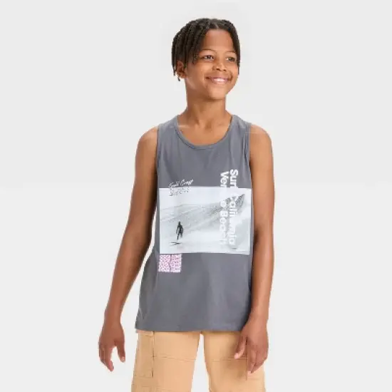 Boys' Venice Beach Graphic Tank Top - Gray image {4}