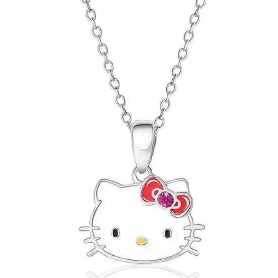 Sanrio Hello Kitty Enamel Pendant - 18'' Chain, Authentic Officially Licensed image {5}