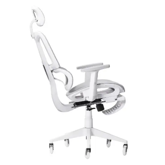 APRILSOUL White Mesh Gaming Chair image {6}