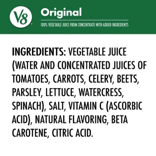 V8 Original 100% Vegetable Juice - 64 fl oz Bottle image {6}