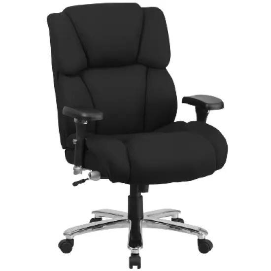Flash Furniture HERCULES Series 24/7 Intensive Use Big & Tall 400 lb. Rated Executive Swivel Ergonomic Office Chair with Lumbar Knob and Tufted Headrest & Back image {10}