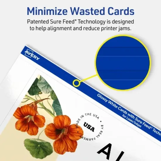 Avery Printable Rectangle Cards, 5" x 7", Glossy White, 20ct image {3}
