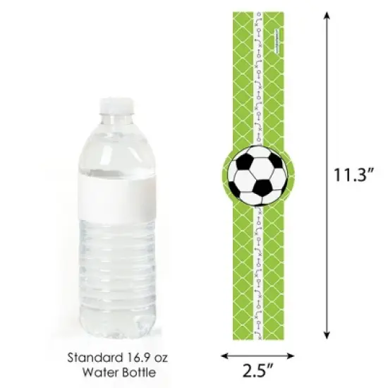 Big Dot of Happiness Goaaal - Soccer - DIY Party Supplies - Baby Shower or Birthday Party DIY Wrapper Favors and Decorations - Set of 15 image {2}