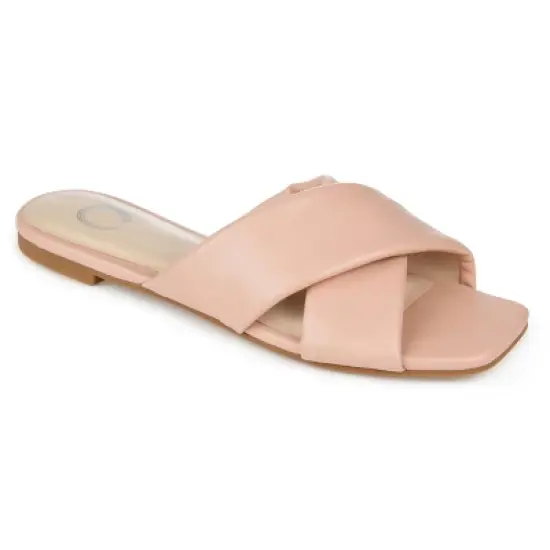 Journee Collection Womens Carlotta Slide Flat Sandals image {10}