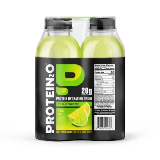 Protein2O 20g Clear Whey Protein Isolate Drink With Electrolytes- Lemon Lime - 67.6 fl oz/4pk image {1}