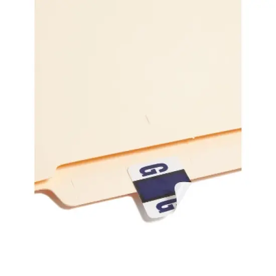 Smead A-Z Color-Coded Bar-Style End Tab Labels Letter G Violet 500/Roll 67077 image {2}